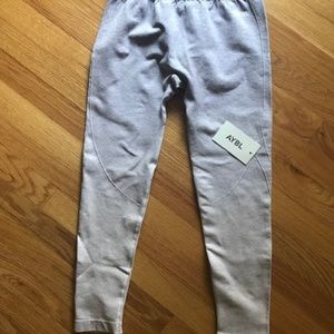 AYBL LEGGINGS SIZE M -GRAYISH LILAC IN COLOR